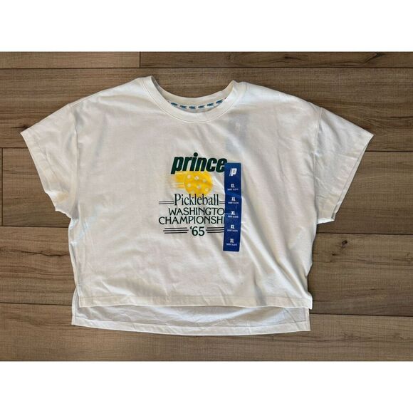 Prince Pickleball Graphic T-shirt Size XXL 2Xl NWT Women’s Crop Tee Top - Picture 3 of 3